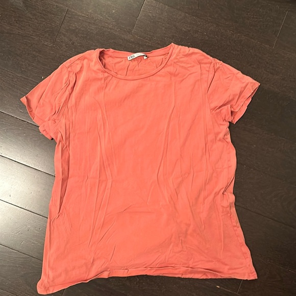 Zara peach t shirt - Picture 1 of 2